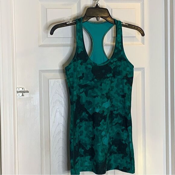 Lululemon Cool Racerback Clouded Dreams Cosmic Teal Multi Size 4 - Picture 1 of 8